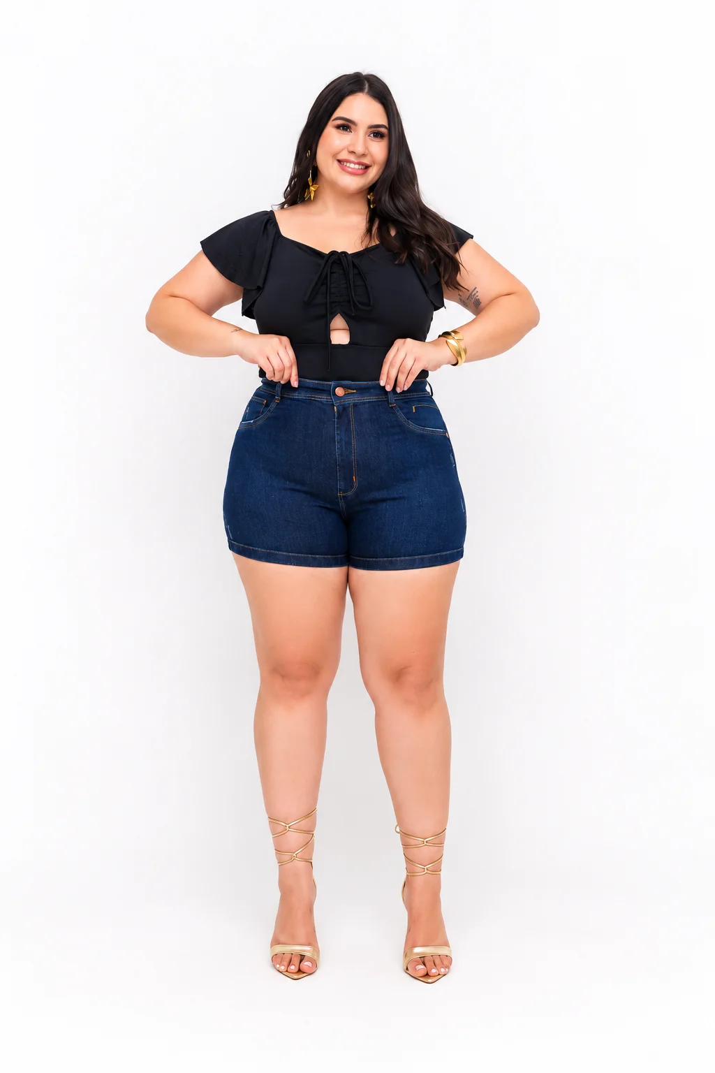 Short Plus Jeans - Tamanho 46